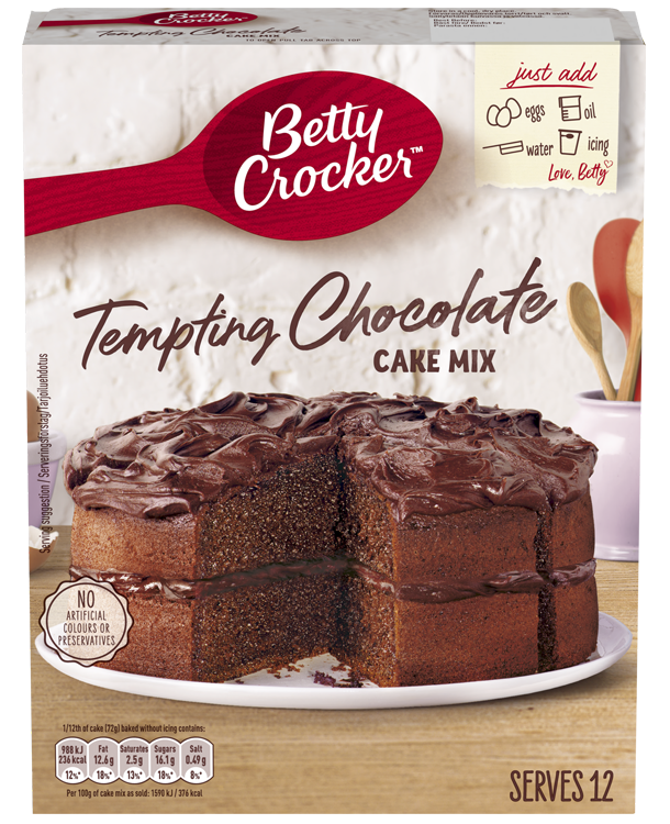 Tempting Chocolate Cake Mix package