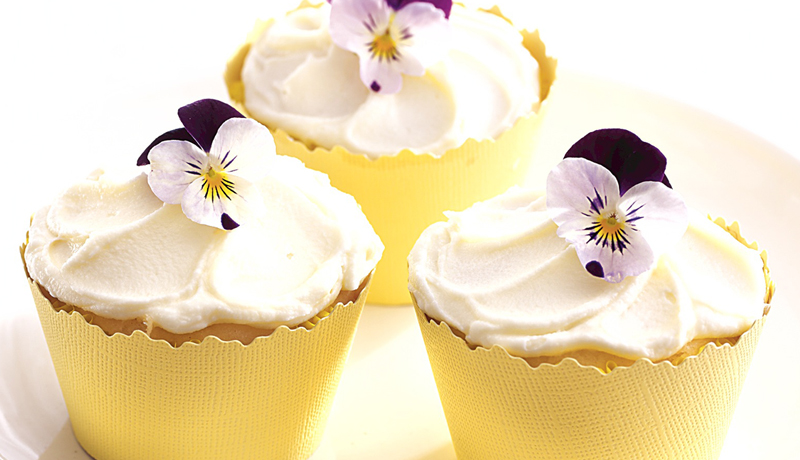 Edible Flowers Cupcakes Recipe