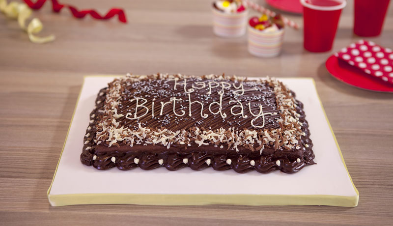 Chocolate Birthday Tray Bake