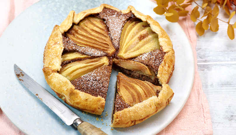 Chocolate Hazelnut & Pear Galette