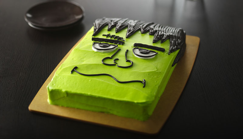 Frankenstein Halloween Cake