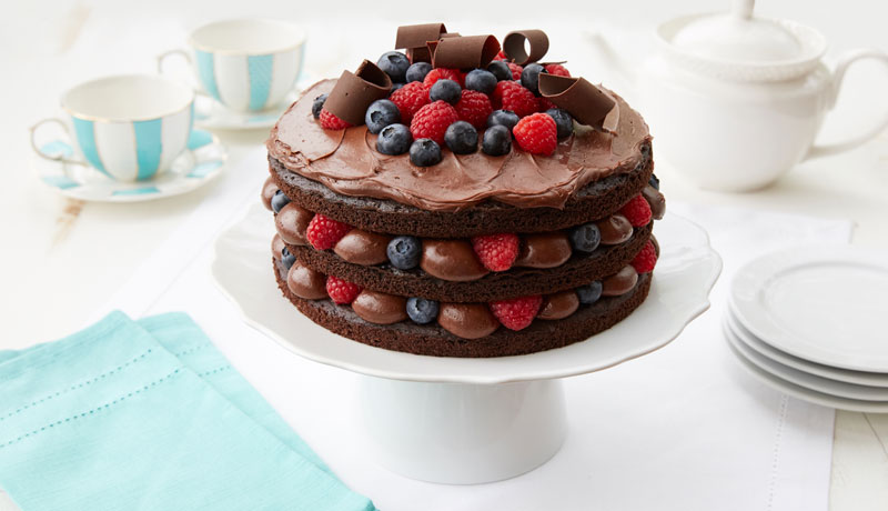 Gluten-Free Chocolate & Raspberry Layer Cake