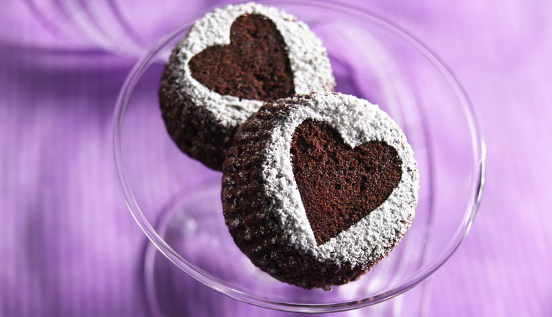 Heart Brownie Cupcakes