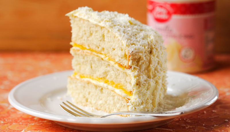 Mango and Coconut Layer Cake