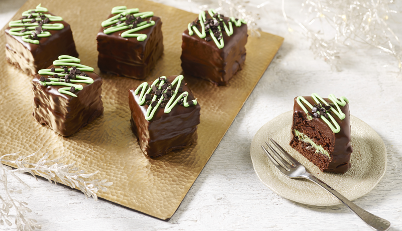 Mint Layered Fondant Brownies