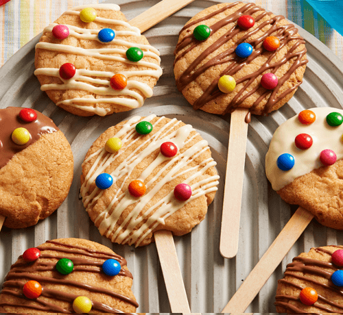 Rainbow Cookie Pops