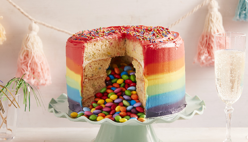 Rainbow Piñata Cake