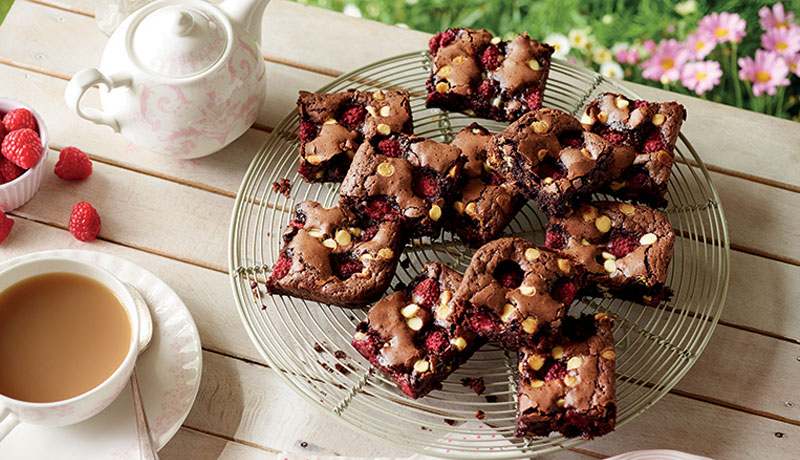 Raspberry & White Chocolate Brownies Recipe