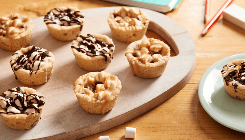 S’mores Salted Caramel Shortbread Cups