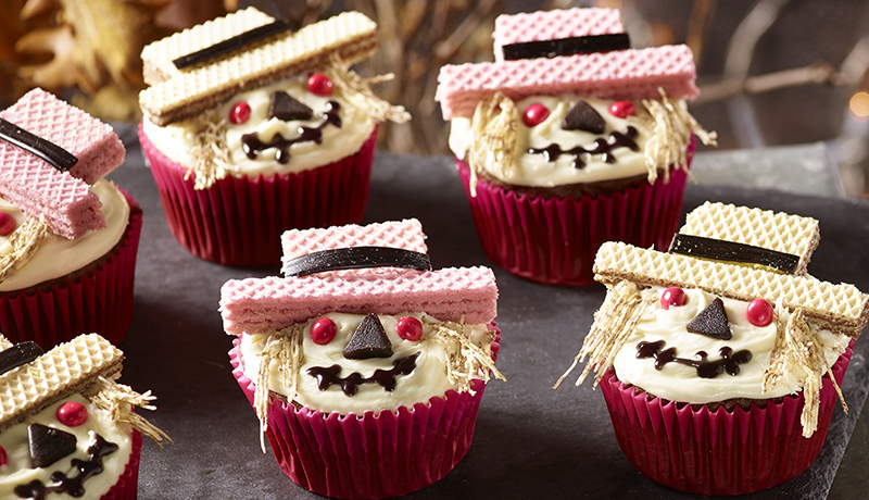 Halloween Scarecrow Cupcakes