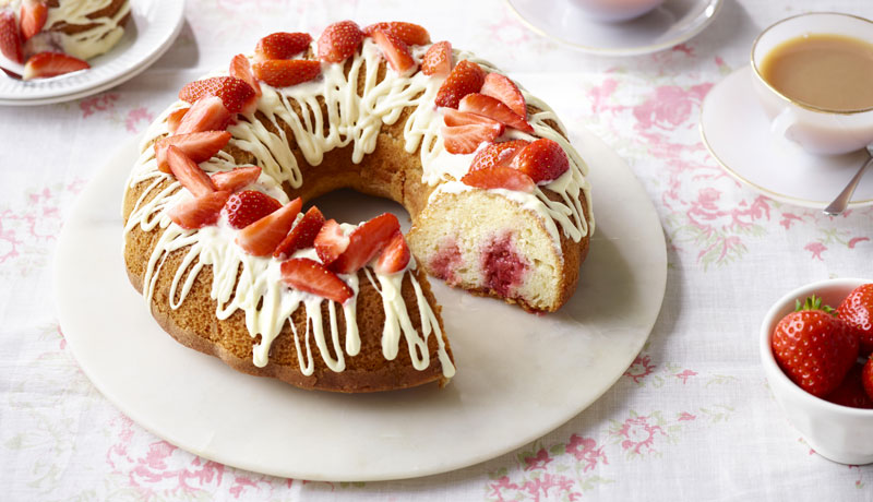 Strawberry Surprise Bundt Cake