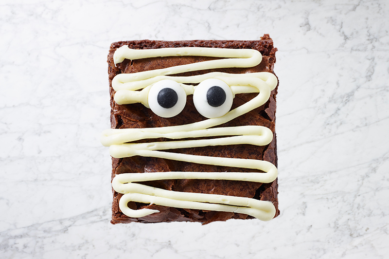 Halloween Mummy Brownies recipe