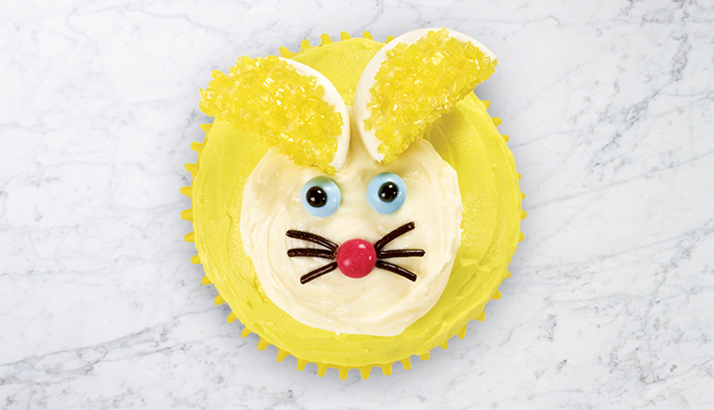 yellow bunny cupcake