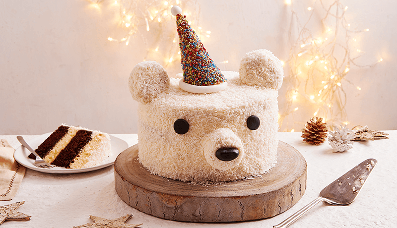 polar bear cake