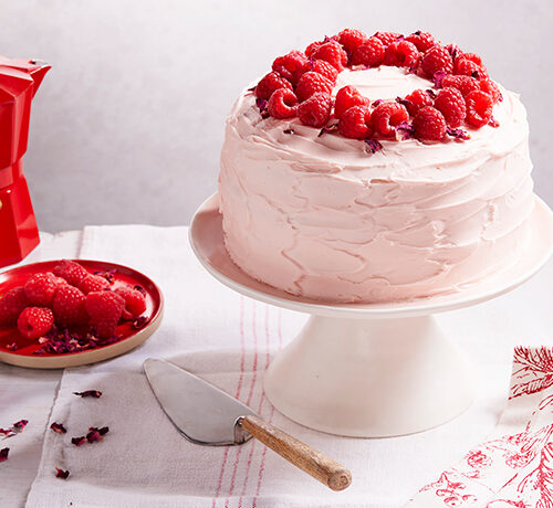 Rose Water & Raspberry Layer Cake